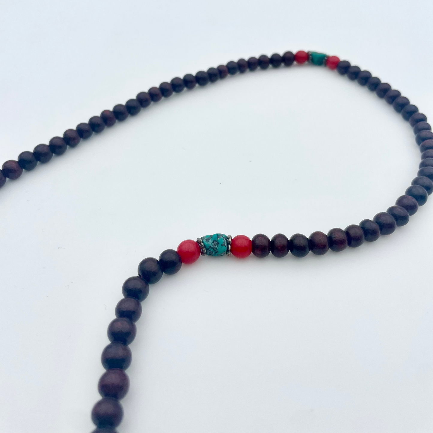 Mala in Legno di Rosa – Collana Artigianale Indiana per Meditazione