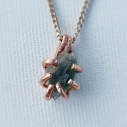Moldavite - CLEMATIS - Ciondolo Piccolo in Ottone