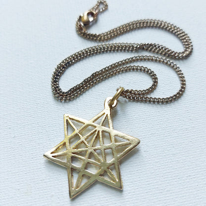 Merkaba Kuan Yin Ciondolo in Ottone