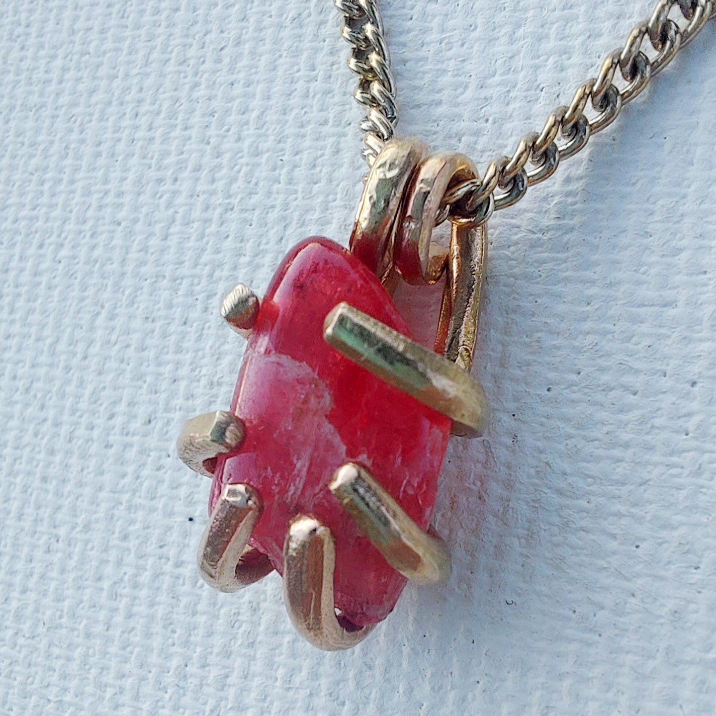 Rodonite Extra - STAR OF BETHLEM - Ciondolo Piccolo in Ottone