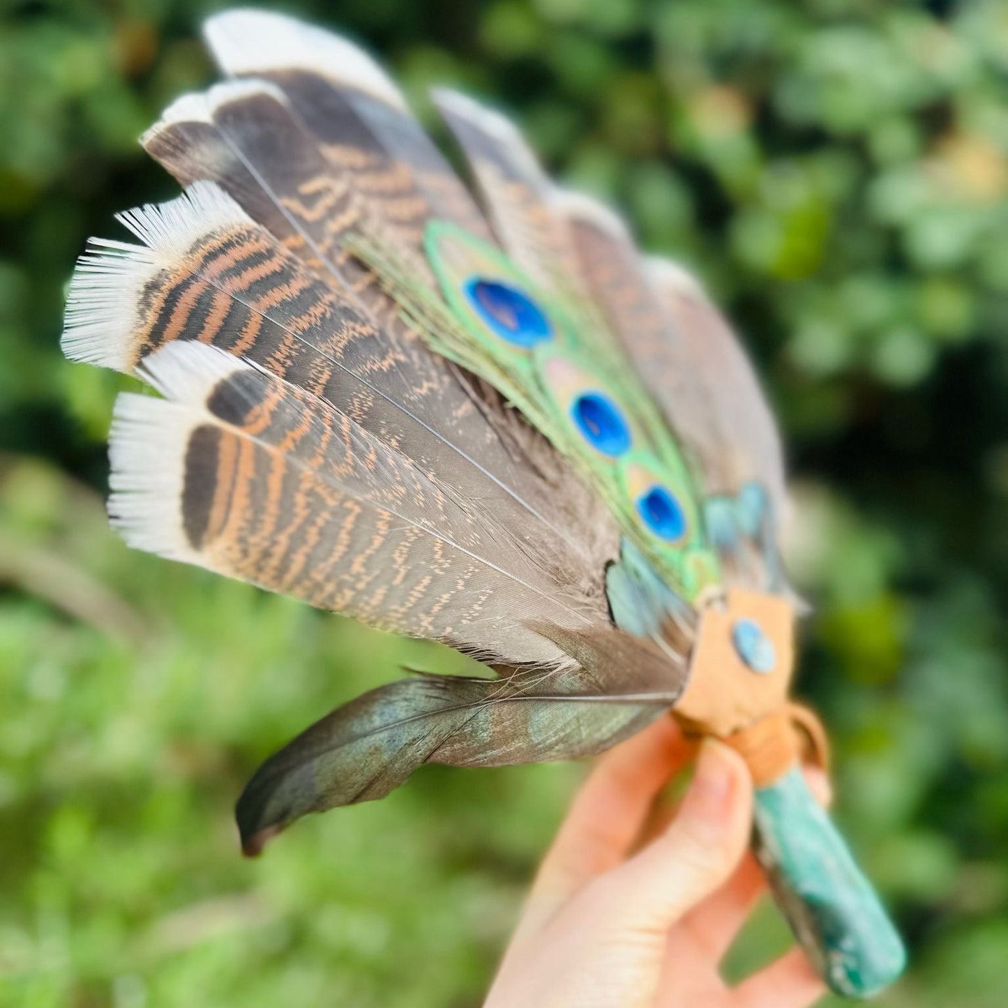 Prayer Fan 4 Chakra - Ventaglio Sciamanico con Avventurina