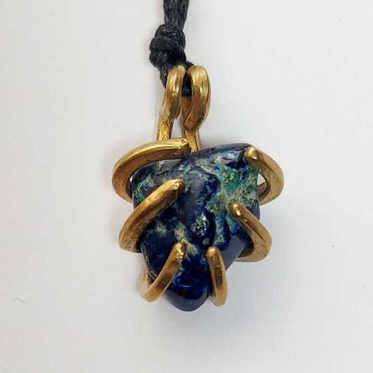 Azzurrite - CERATO - Ciondolo Piccolo in Ottone