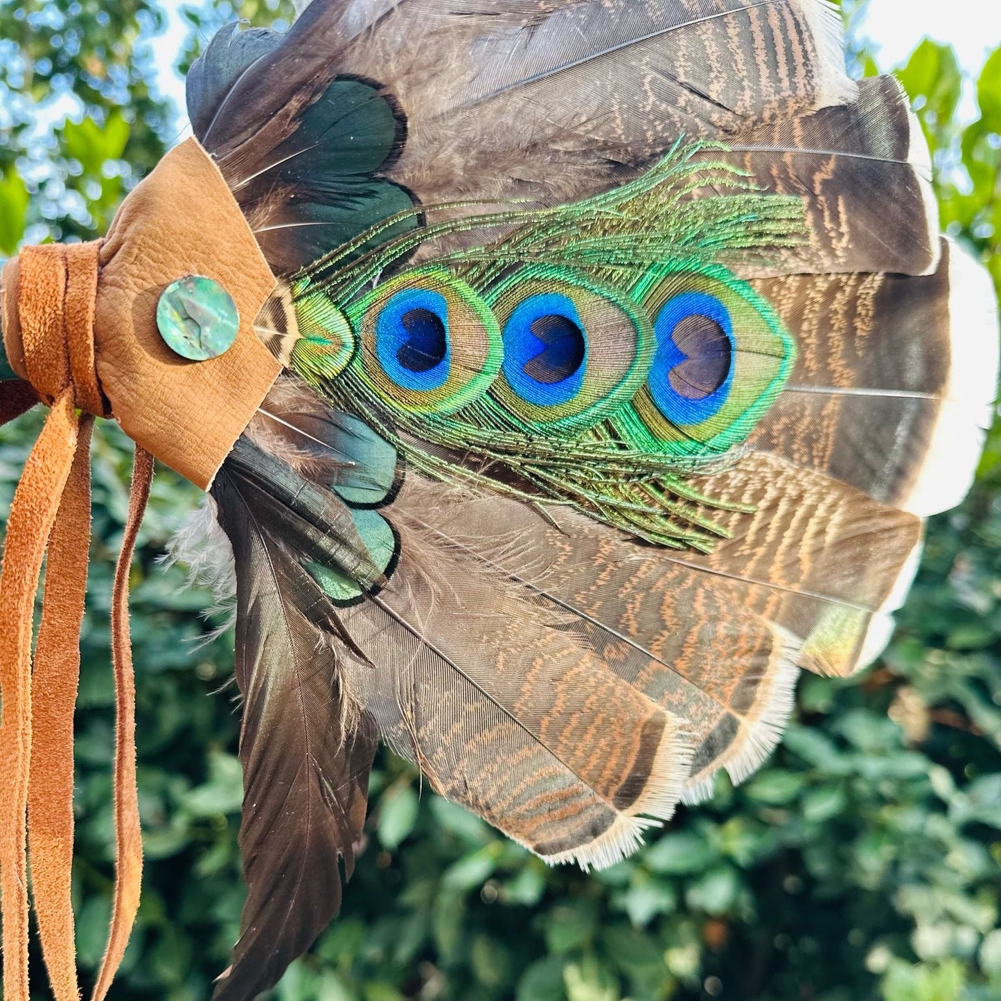 Prayer Fan 4 Chakra - Ventaglio Sciamanico con Avventurina