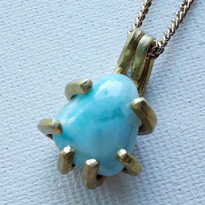 Larimar - ASPEN - Ciondolo Piccolo in Ottone
