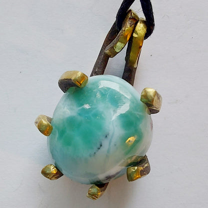 Larimar - ASPEN - Ciondolo Piccolo in Ottone