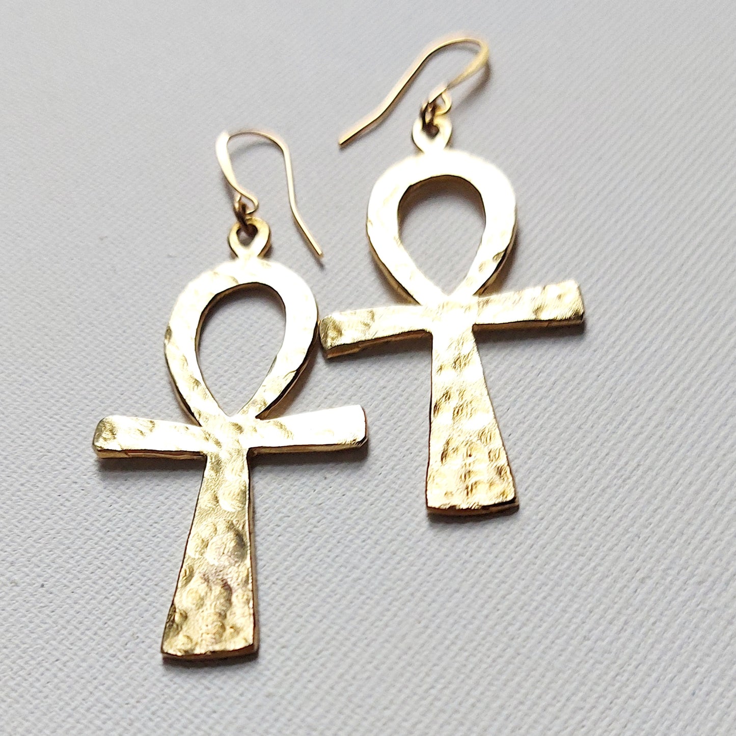 Ankh Chiave della Vita Egizia Orecchini grandi in Ottone