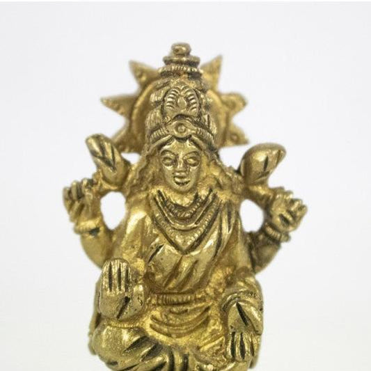 Statua Dea Lakshmi con Fiore di Loto