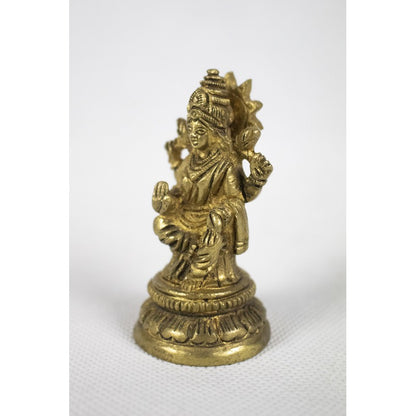 Statua Dea Lakshmi con Fiore di Loto
