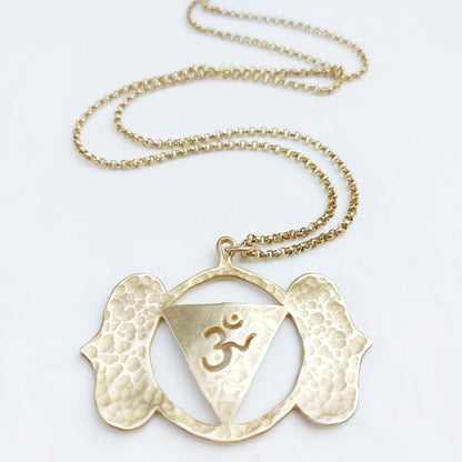 Ajna Sesto Chakra Ciondolo in Ottone