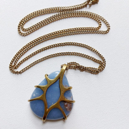 Angelite Ciondolo Grande in Ottone