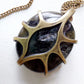 Labradorite Ciondolo Grande in Ottone