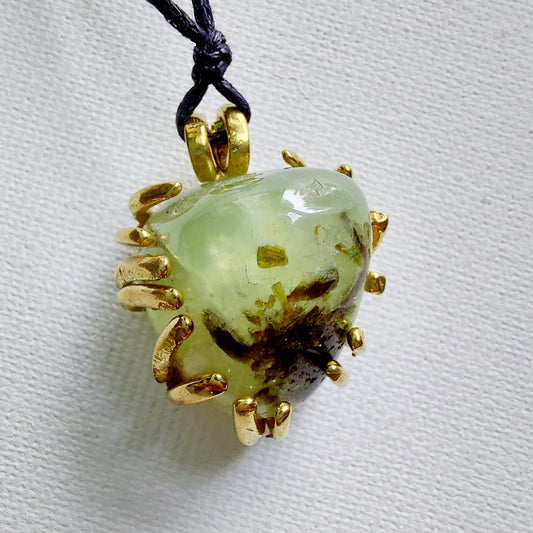 Prehnite - CENTAURY - Ciondolo Piccolo in Ottone