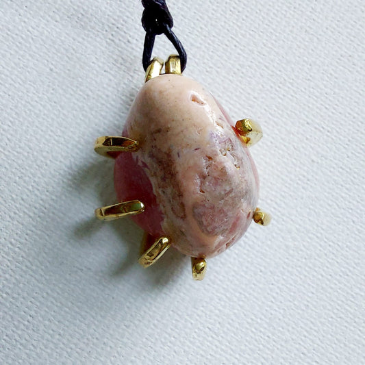 Rodocrosite Ciondolo Piccolo in Ottone