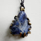 Sodalite Ciondolo Piccolo in Ottone