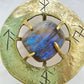 Talismano Runico Labradorite con Rune Legate Ciondolo in Ottone