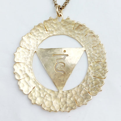 Vishuddha Quinto Chakra Ciondolo in Ottone