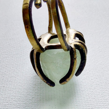 Acquamarina Anello delle Valkyrie in Ottone