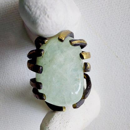 Acquamarina Anello delle Valkyrie in Ottone