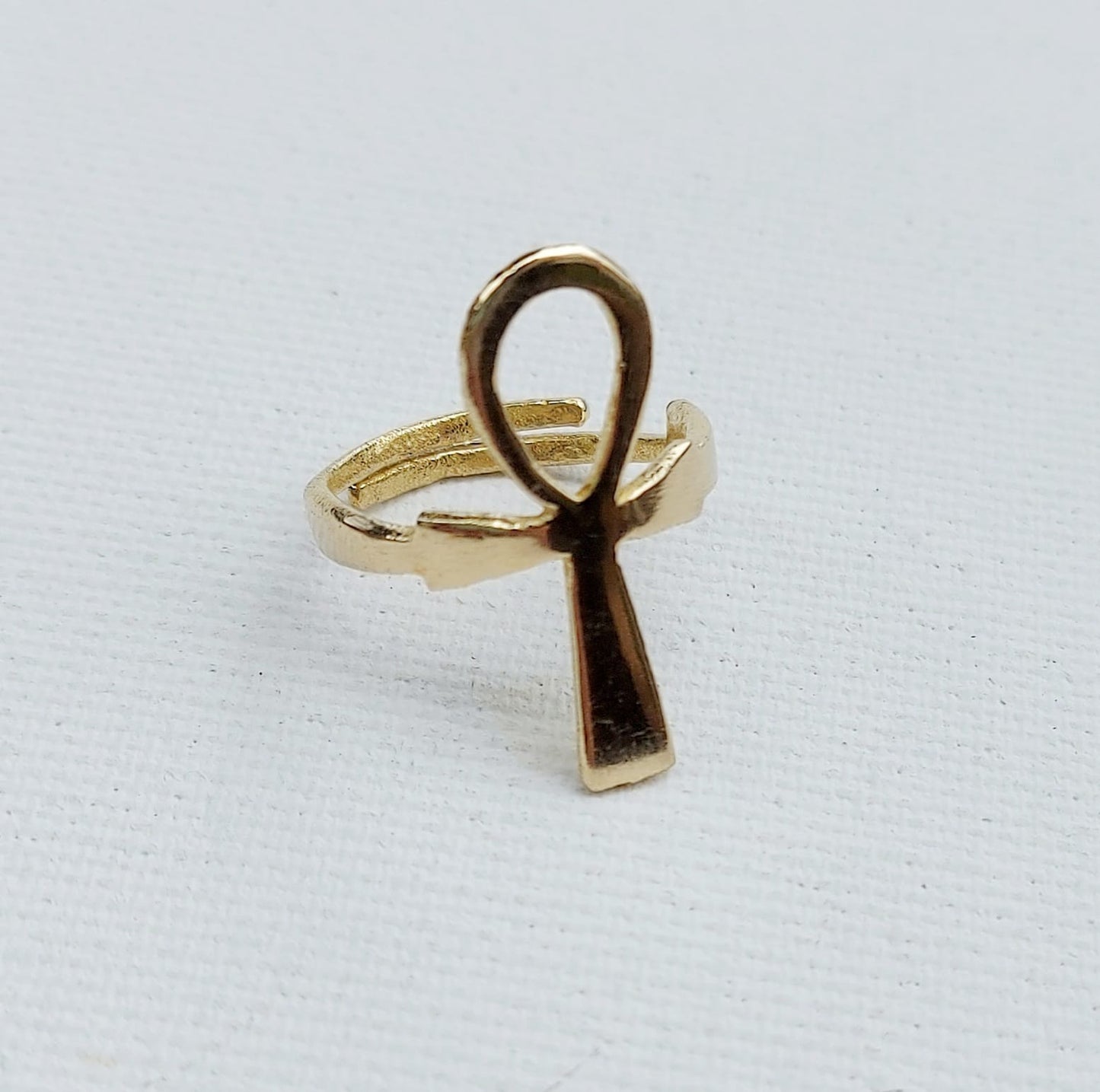 Ankh Chiave della Vita Egizia Anello in Ottone