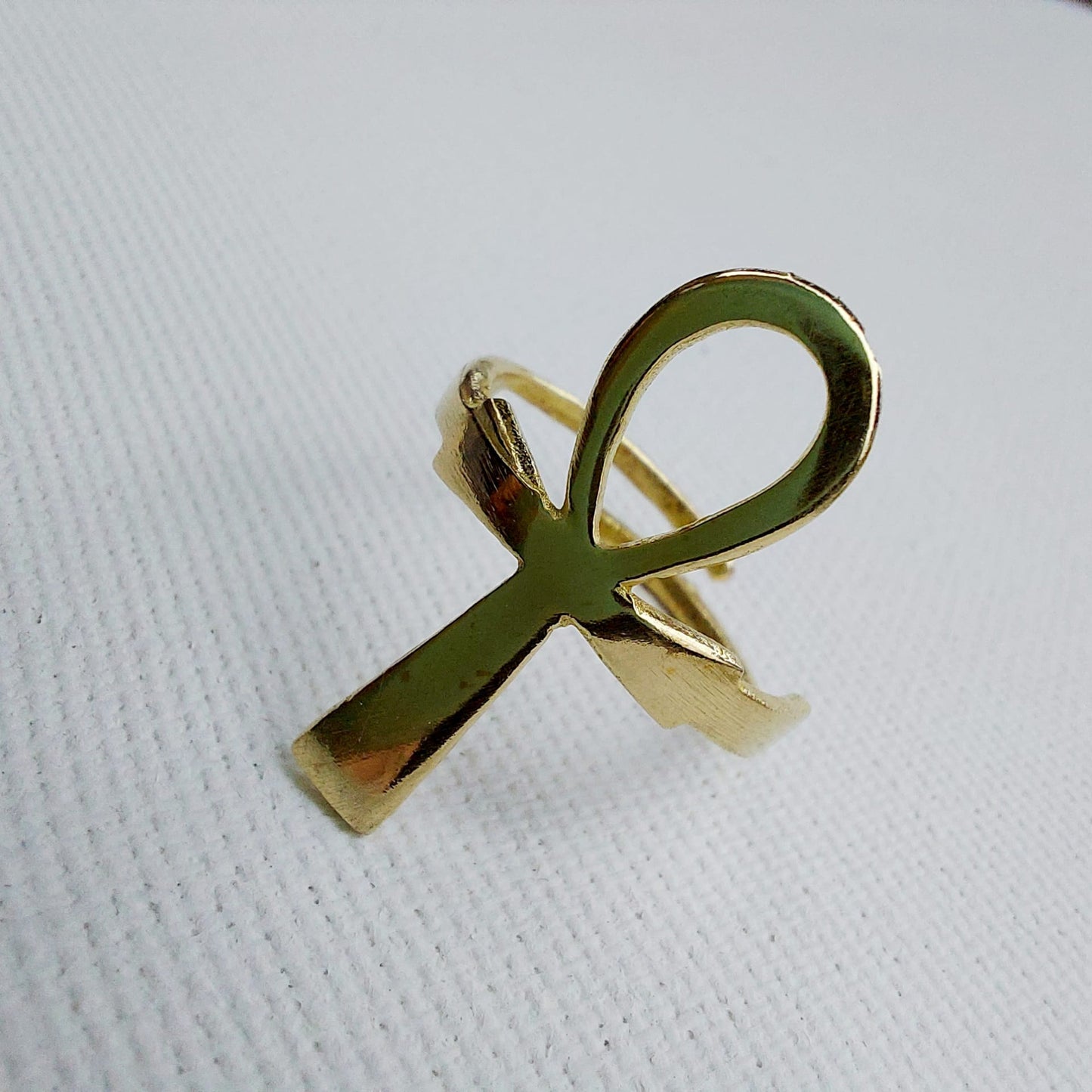 Ankh Chiave della Vita Egizia Anello in Ottone