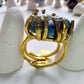 Apatite Anello delle Valkyrie in Ottone