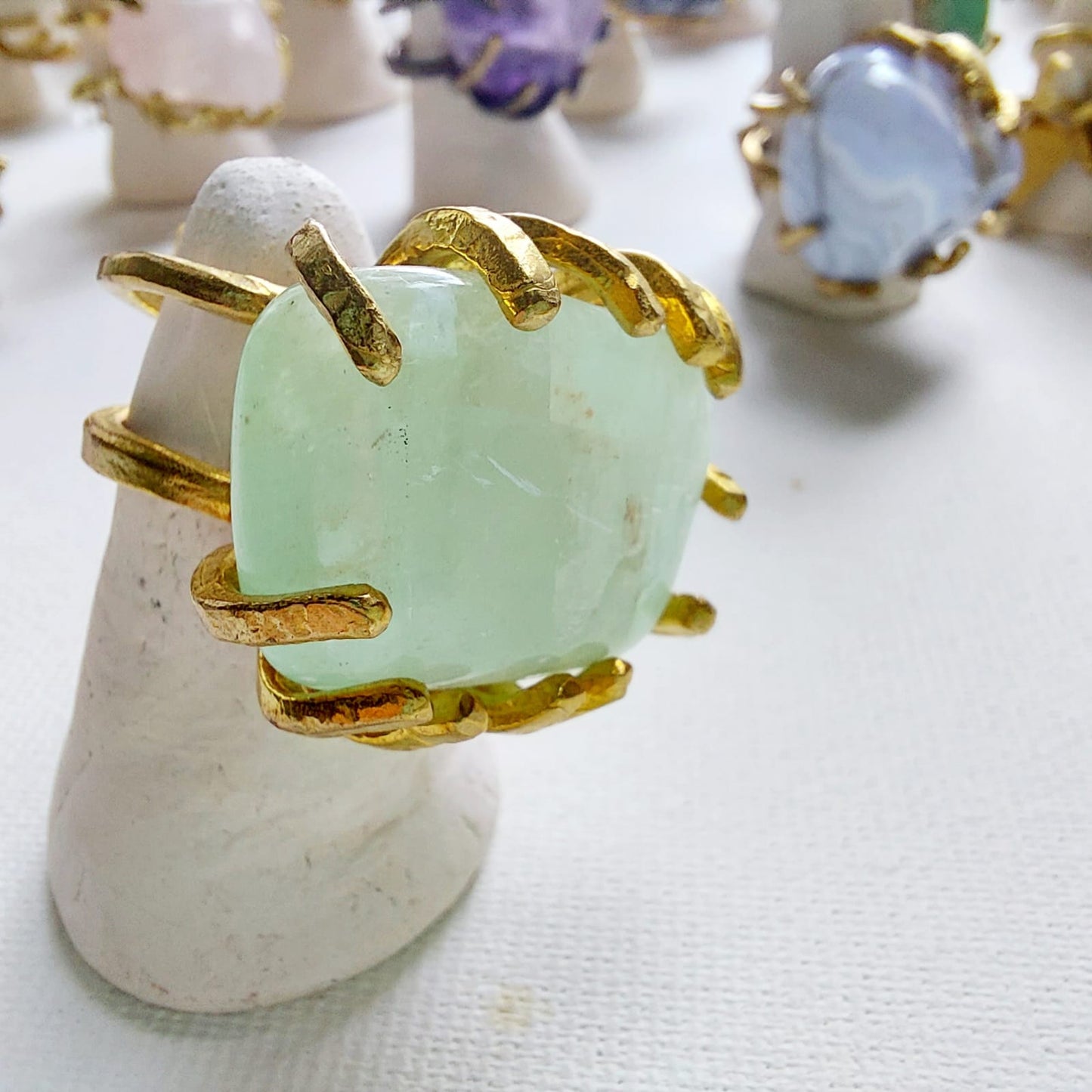 Calcite Anello delle Valkyrie in Ottone