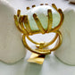 Calcite Anello delle Valkyrie in Ottone