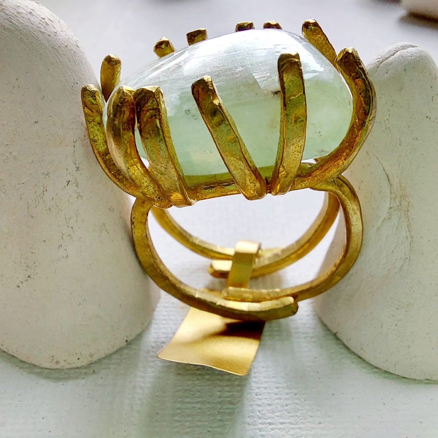 Calcite Anello delle Valkyrie in Ottone