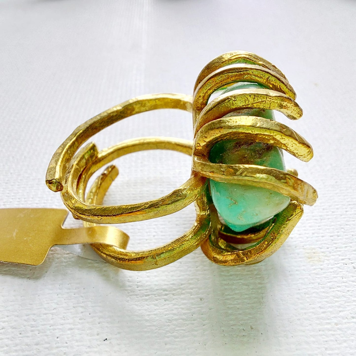 Crisoprasio Anello delle Valkyrie in Ottone