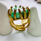 Crisoprasio Anello delle Valkyrie in Ottone