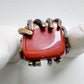 Diaspro Rosso Anello delle Valkyrie in Ottone