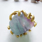 Fluorite Anello delle Valkyrie in Ottone