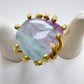 Fluorite Anello delle Valkyrie in Ottone