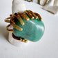 Giada Verde Anello delle Valkyrie in Ottone