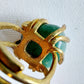 Giada Verde Anello delle Valkyrie in Ottone