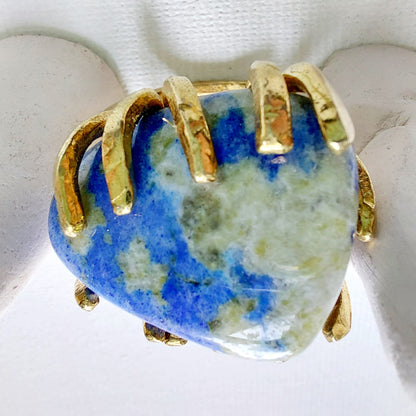 Lapislazzuli Anello delle Valkyrie in Ottone