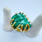 Malachite Anello delle Valkyrie in Ottone