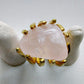 Quarzo Rosa Anello delle Valkyrie in Ottone