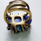 Sodalite Anello delle Valkyrie in Ottone