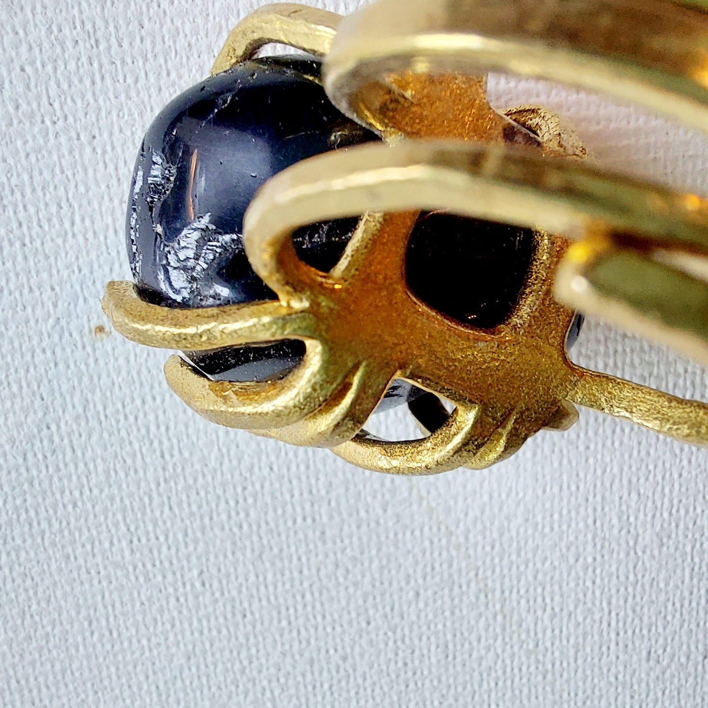 Tormalina Nera Anello delle Valkyrie in Ottone