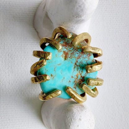 Turchese Anello delle Valkyrie in Ottone