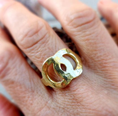 Vesica Piscis Anello in Ottone