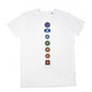 T-Shirt Unisex Sette Chakra Colorati in Cotone Biologico